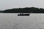 Walleye Will working the Hall Bay shoreline