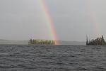 The pot of "fish" is at the end of the rainbow. Perch were reportedly jumping in the boat.