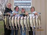 It was the wives turn with Joel on 4-2-11.  All of them caught fish!!
